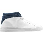 hoher Sneaker aus Leder "nat-2 Sleek white navy" in weiß und blau