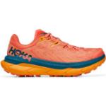 Korallenrote Hoka Vegane Trailrunning Schuhe mit Schnürsenkel aus Mesh leicht für Damen Größe 38 