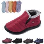 Rote Anti-Rutsch-Socken aus Pelz für Damen Größe 38 für den für den Winter 