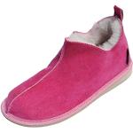 Hollert Lammfell Hausschuhe Cinderella Fellschuhe Premium Damenschuhe aus 100% Merino Schaffell Größe EUR 36, Farbe Pink