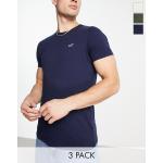 Reduzierte Bunte Kurzärmelige Hollister T-Shirts aus Baumwolle für Herren Größe XS 3-teilig 