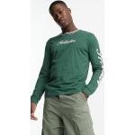 Reduzierte Grüne Langärmelige Hollister T-Shirts aus Baumwolle für Herren Größe XS 