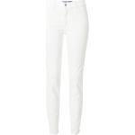 Weiße Slim Fit Jeans mit Reißverschluss aus Denim für Damen Größe L 