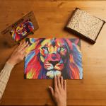 250 Teile Puzzles mit Löwen-Motiv aus Holz 