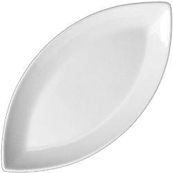 Holst Porzellan BAT 006 Platte oval Schiffchenform Bateau, weiß, 10 x 5 x 1.5 cm