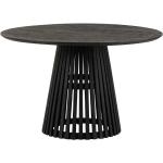 Schwarze Moderne Möbel Exclusive Runde Küchentische rund 120 cm lackiert aus Massivholz mit Schweizer Kante Breite 100-150cm, Höhe 50-100cm, Tiefe 100-150cm 