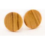 Olivgrüne Boho Holzohrringe aus Holz handgemacht für Damen 2-teilig 
