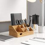 Reduzierte Braune Moderne Schreibtisch Organizer aus Bambus 