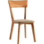 Holz Stuhl Set Esstisch in Wildeichefarben und Beige modernes Design