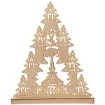 10 cm LED-Weihnachtsbäume aus Holz 