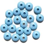 Holzlinsen "Blau " | 5 Stück Für Greiflinge | Schnullerketten Beißringe Beißketten Kinderwagenketten