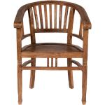 Braune Rustikale Möbel Exclusive Teak-Stühle lackiert aus Massivholz mit Armlehne Breite 0-50cm, Höhe 50-100cm, Tiefe 50-100cm 