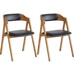 Reduzierte Schwarze Skandinavische Holzstühle aus Massivholz Breite 50-100cm, Höhe 50-100cm, Tiefe 50-100cm 