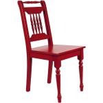 Rote Shabby Chic Dreaming Forest Holzstühle lackiert aus Fichte Breite 0-50cm, Höhe 50-100cm, Tiefe 50-100cm 