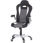 Anthrazitfarbene Homcom Gaming Stühle & Gaming Chairs mit Armlehne 