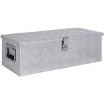 Silberne Homcom Auflagenboxen & Gartenboxen aus Aluminium abschließbar 