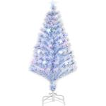 Weiße Homcom LED-Weihnachtsbäume aus Glasfaser klappbar 