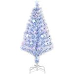 Weiße Homcom LED-Weihnachtsbäume aus Glasfaser 