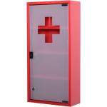 Rote Homcom Medizinschränke & Erste Hilfe Schränke mit Schublade Breite 0-50cm, Höhe 50-100cm, Tiefe 0-50cm 