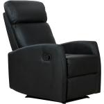 HOMCOM Relaxsessel mit Liegefunktion schwarz 65L x 92B x 100H cm Relaxsessel Ruhesessel Fernsehsessel Sessel Liege Liegefunktion