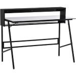 HOMCOM Schreibtisch Minimalistisches Design, leicht zu pflegen und zu reinigen Schwarz, Grau 115 x 55 x 90 cm (BxTxH)