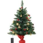 Rote Homcom LED-Weihnachtsbäume 15-teilig 