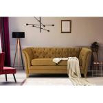 Goldene Moderne Home Affaire Zweisitzer-Sofas aus Samt Breite 150-200cm, Höhe 50-100cm, Tiefe 50-100cm 2 Personen 