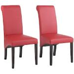Reduzierte Rote Moderne Home Affaire Rito Esszimmerstühle & Küchenstühle lackiert aus Massivholz Breite 0-50cm, Höhe 100-150cm, Tiefe 50-100cm 6-teilig 