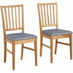 Graue Moderne Home Affaire Bio Stühle geölt gepolstert Breite 0-50cm, Höhe 50-100cm, Tiefe 0-50cm 