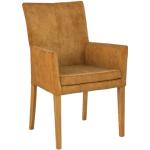 Reduzierte Goldgelbe Moderne Home Affaire Bio Nachhaltige Holzstühle geölt aus Massivholz gepolstert Breite 50-100cm, Höhe 50-100cm, Tiefe 50-100cm 
