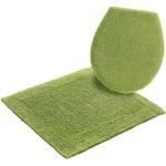 Grüne Unifarbene Home Affaire Bio WC Deckelbezüge aus Baumwolle maschinenwaschbar 2-teilig 