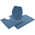 Aquablaue Unifarbene Home Affaire Bio Rechteckige Badgarnitur Sets aus Baumwolle maschinenwaschbar 3-teilig 
