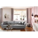 Home affaire Big-Sofa »Penelope«, feine Steppung, lose Kissen, skandinavisches Design, silberfarben, silber