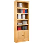 Beige Home Affaire Nachhaltige Bücherregale lackiert aus Massivholz Breite 0-50cm, Höhe 200-250cm, Tiefe 0-50cm 