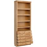 Reduzierte Moderne Home Affaire Soeren Bio Nachhaltige Bücherregale gebeizt aus Massivholz Breite 50-100cm, Höhe 200-250cm, Tiefe 0-50cm 