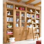 Home affaire Bücherwand »Bergen«, aus massivem schönen Kiefernholz, Breite 255 cm, beige, naturfarben