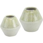 Hellgrüne 13 cm Home Affaire Runde Vasensets aus Keramik 