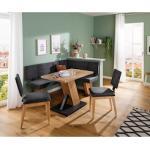 Home affaire Eckbankgruppe Zeppelin, (Eckbank, Tisch und 2 Stühle) beige Sitzbänke Nachhaltige Möbel