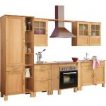 Beige Romantische Home Affaire Alby Küchenunterschränke gebeizt aus Massivholz Breite 300-350cm, Höhe 300-350cm, Tiefe 0-50cm 