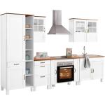 Reduzierte Weiße Home Affaire Alby Küchenmöbel aus Massivholz Breite 300-350cm, Höhe 0-50cm, Tiefe 50-100cm 