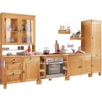 Reduzierte Moderne Home Affaire Oslo Küchenmöbel aus Massivholz Breite 300-350cm 