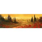 Bunte Mediterrane Home Affaire Kunstdrucke mit Landschafts-Motiv aus MDF 40x120 