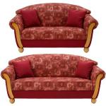 Rote Home Affaire Couchgarnituren 3-2 aus Polyester mit Armlehne Breite 0-50cm, Höhe 0-50cm, Tiefe 50-100cm 2 Personen 