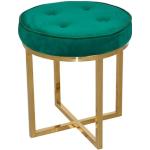 Grüne Moderne Home Affaire Sitzhocker aus Samt Breite 0-50cm, Höhe 0-50cm, Tiefe 0-50cm 