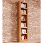 Reduzierte Dunkelbraune Home Affaire Bergen Nachhaltige Bücherregale geölt aus Massivholz Breite 0-50cm 