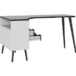 Schreibtisch HOME AFFAIRE "OSLO" Tische schwarz-weiß (weiß, schwarz matt) Schreibtische