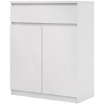 Reduzierte Weiße Moderne Home Affaire Sideboards Hochglanz mit Schublade Breite 50-100cm, Höhe 100-150cm, Tiefe 0-50cm 