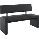 Schwarze Home Affaire Bio Nachhaltige Sitzbänke mit Lehne aus Massivholz gepolstert Breite 100-150cm, Höhe 100-150cm, Tiefe 50-100cm 