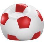 Weiße Romantische Home Affaire Sitzsäcke Fußball aus Kunstleder Breite 50-100cm, Höhe 50-100cm, Tiefe 50-100cm 