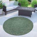 Grüne Melierte Home Affaire Runde Outdoor-Teppiche & Balkonteppiche 160 cm aus Kunstfaser schmutzabweisend 